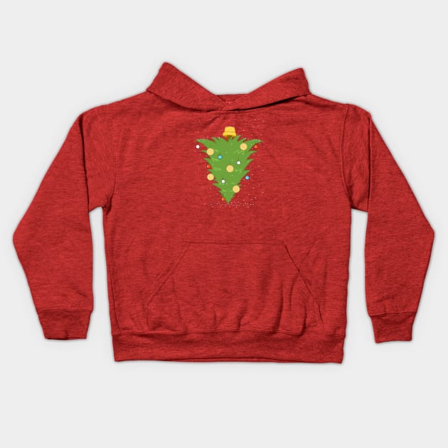 Stranger Christmas Upside Down Waffle Tree Kids Hoodie by xenotransplant